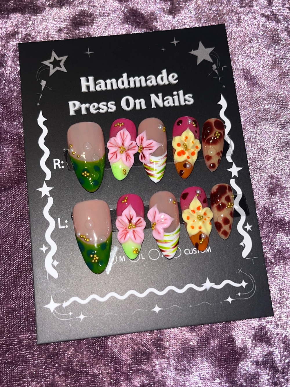 - Pink & Green Floral Set